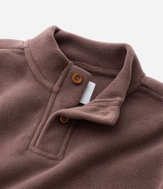 Buzo en Fleece con Cuello Alto y Botones - Talle 1 a 6 años 7