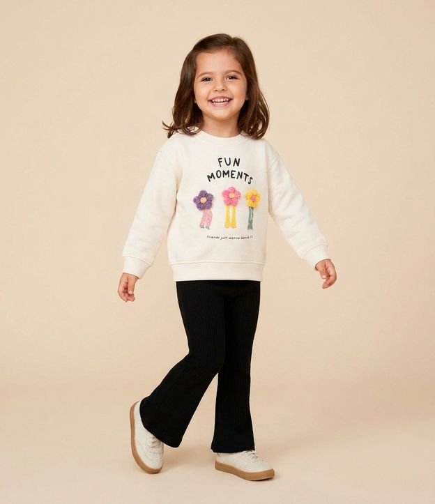 Saco Infantil con Flores 3D – Talle 1 a 5/6 años