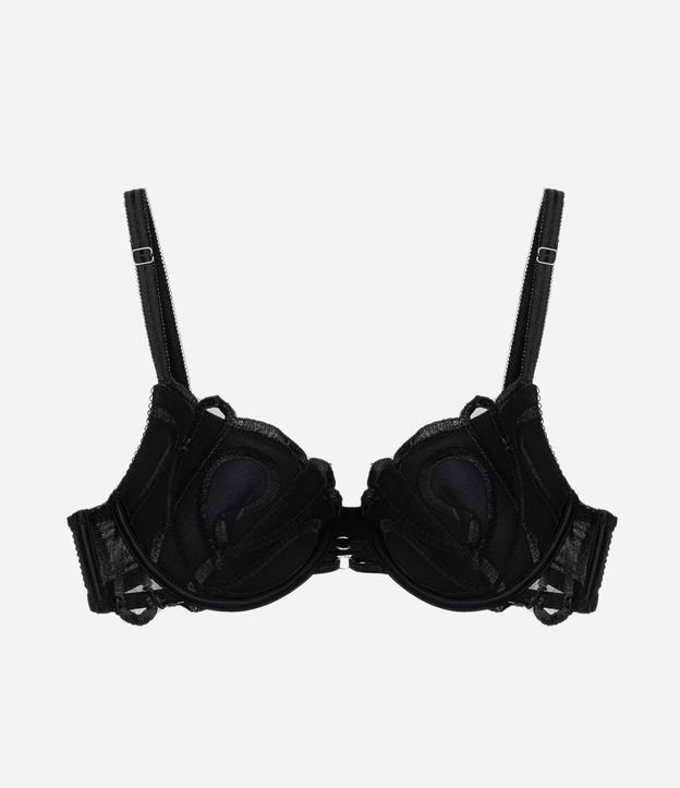 Soutien Push Up en Poliamida con Tule Geométrico y Copa 6