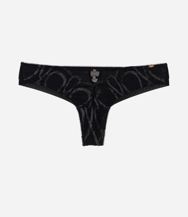 Bombacha Bikini Hilo Doble con Tule Geométrico 5