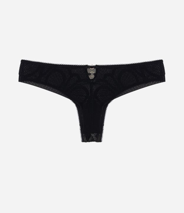 Bombacha Bikini Hilo Doble con Tule Geométrico 6