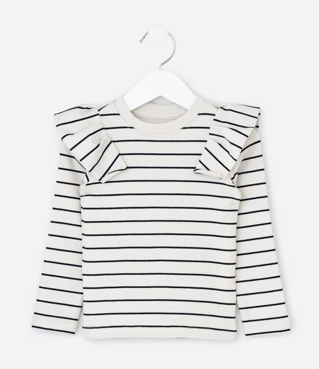 Remera Infantil Rayada con Volados – Talle 1 a 6 años 2