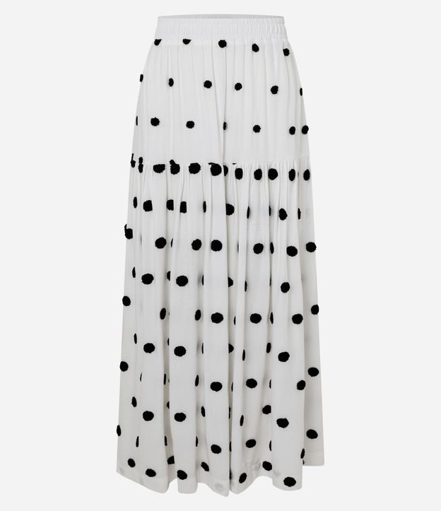 Pollera Long Midi con Marias y Estampa de Lunares 4