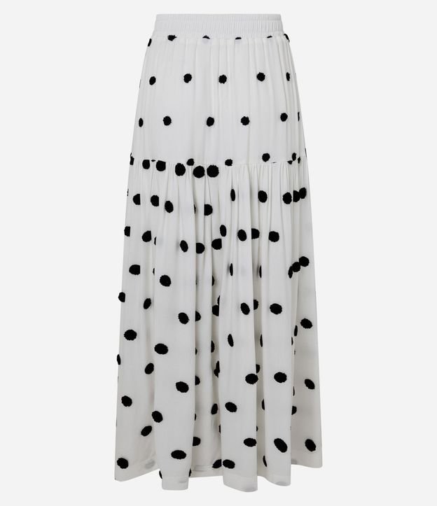 Pollera Long Midi con Marias y Estampa de Lunares 6