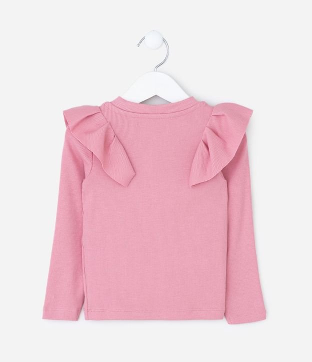 Remera Infantil Acanalada con Volados en los Hombros – Talle 1 a 6 años 2