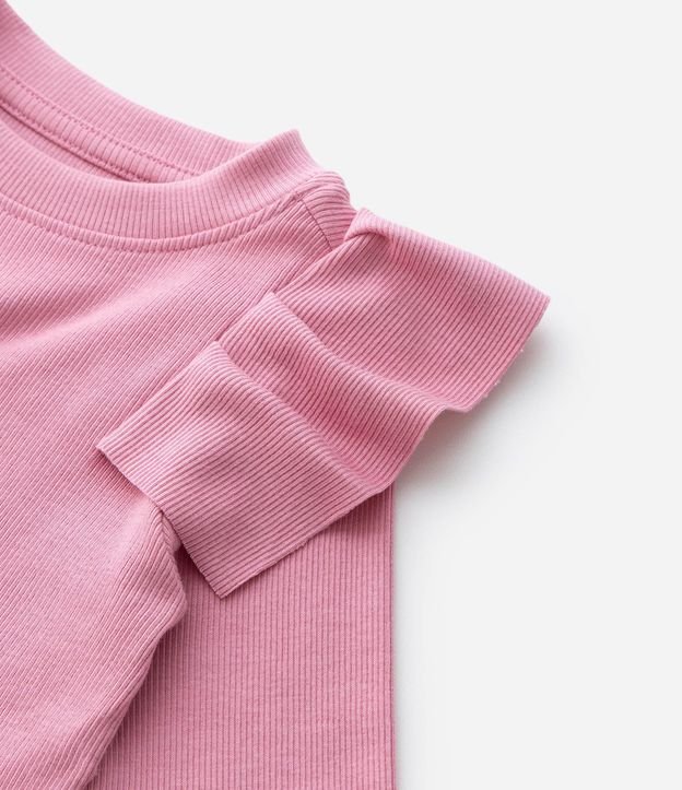 Remera Infantil Acanalada con Volados en los Hombros – Talle 1 a 6 años 5