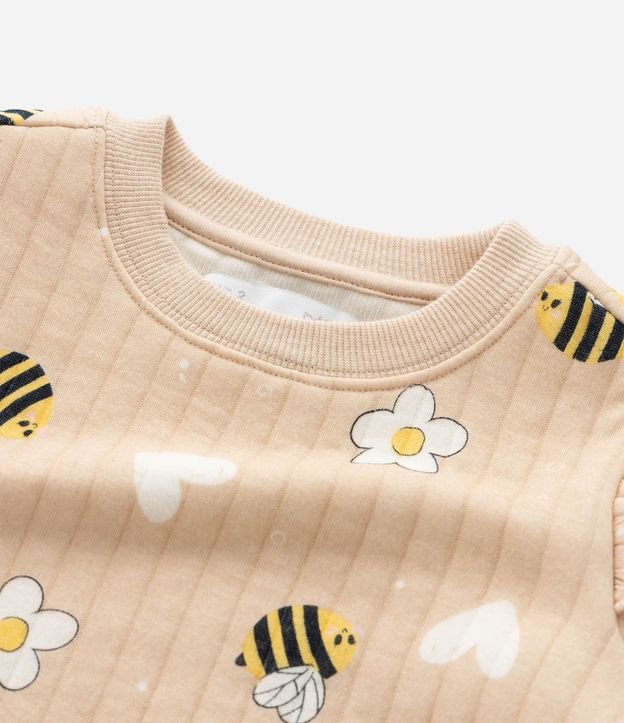 Conjunto Infantil Capitoneada con Estampa de Abejas – Talle 1 a 5/6 años 11