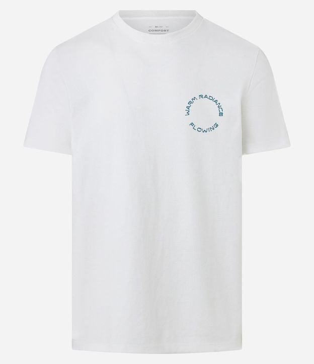 Remera Comfort  em Media Malla con Estampa Lettering en Geométrico Warm Radiance 4