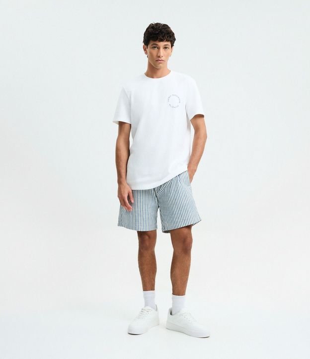 Remera Comfort  em Media Malla con Estampa Lettering en Geométrico Warm Radiance 2