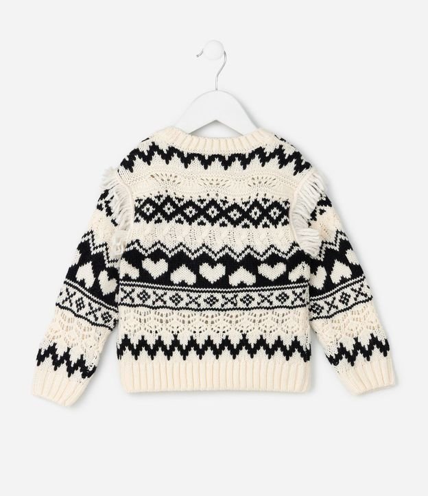 Buzo Infantil en Punto Jacquard con Estampado Tribal y Franjas – Talle 1 a 6 años 3