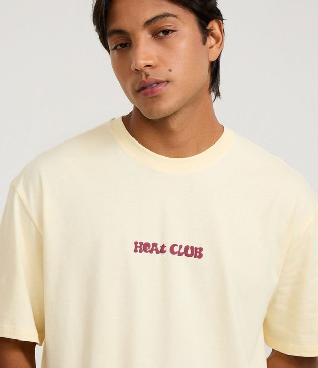 Remera Relaxed en Algodón con Estampa Playa Heat Club 4
