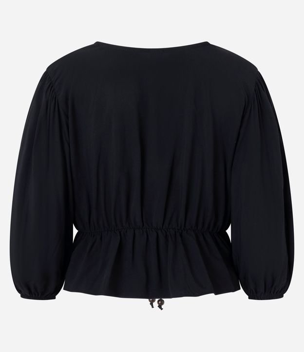 Blusa Peplum en Viscosa con Escote V Traspasado 7