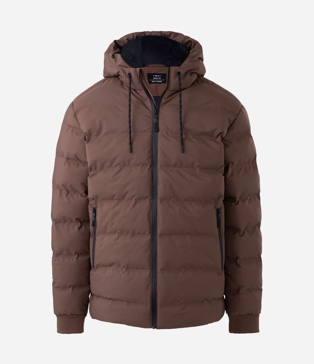 Campera Puffer Deportiva sin Costura con Capucha 5