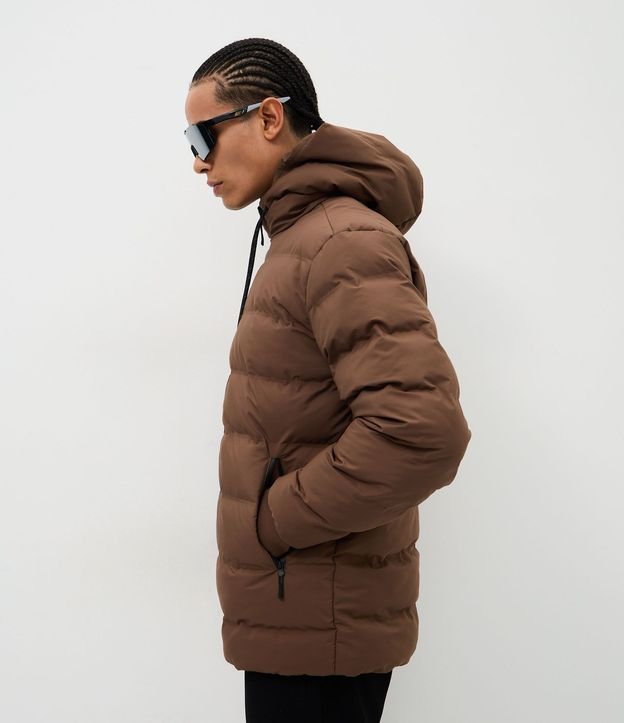Campera Puffer Deportiva sin Costura con Capucha 4