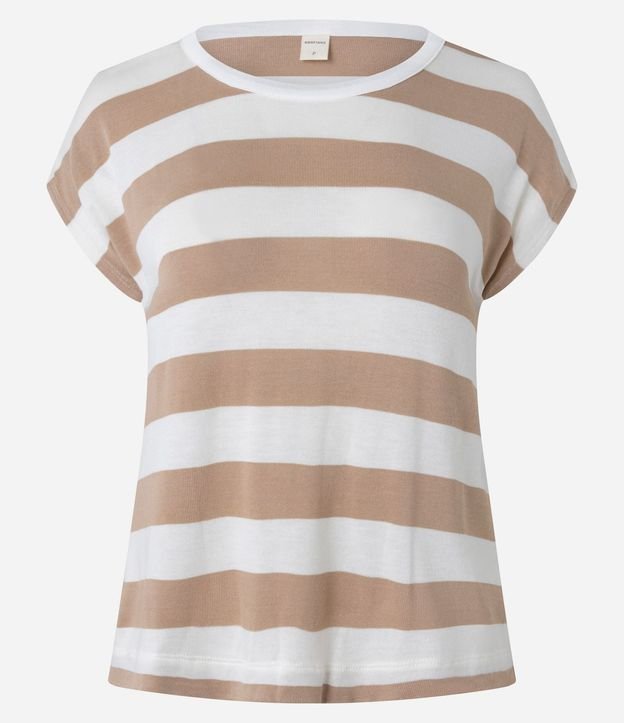 Blusa en Viscosa con Rayas Horizontales Largas 5