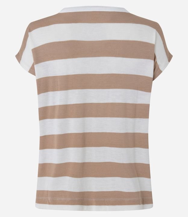 Blusa en Viscosa con Rayas Horizontales Largas 6