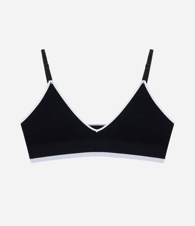 Soutien Top Seamless Texturizado con Detalle Contrastante 5