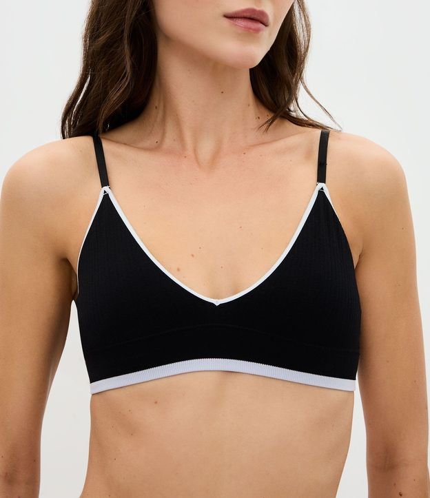 Soutien Top Seamless Texturizado con Detalle Contrastante 3