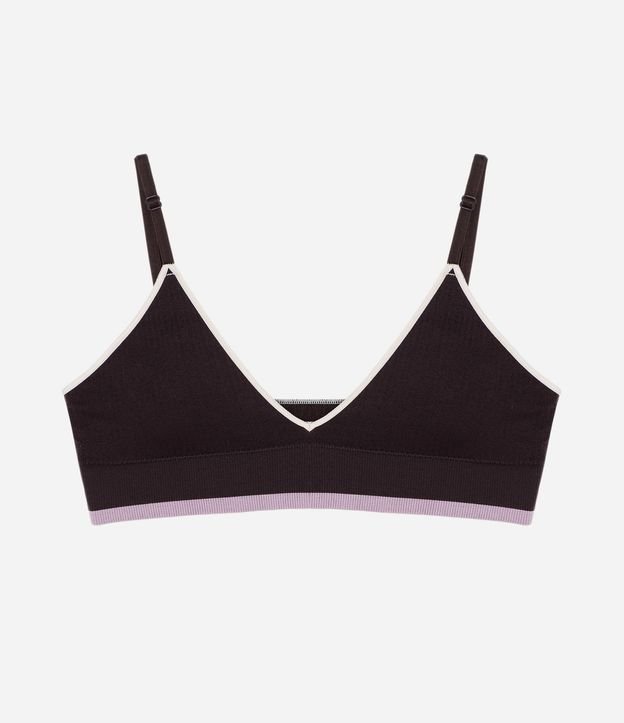 Soutien Top Seamless Texturizado con Detalle Contrastante 4