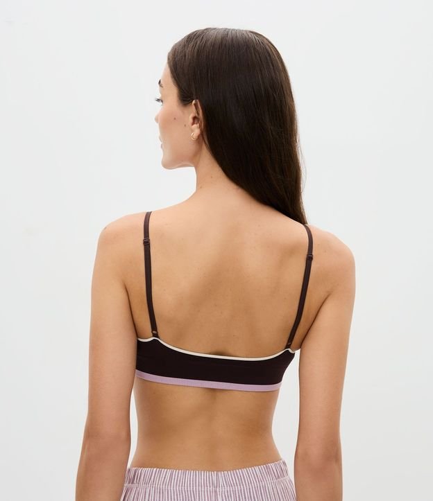 Soutien Top Seamless Texturizado con Detalle Contrastante 3