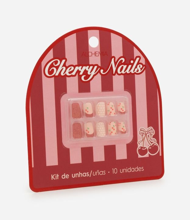 Kit con 10 Uñas Postizas Infantiles Cherry Alchemia 1