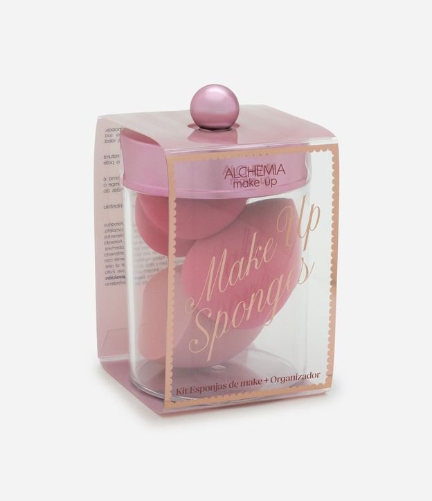 Kit con 3 esponjas y organizador con tapa Alchemia