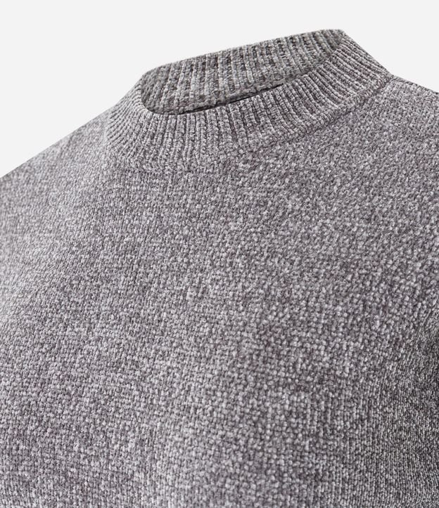Blusa Slim en Punto Chenille con Cuello Redondo 6