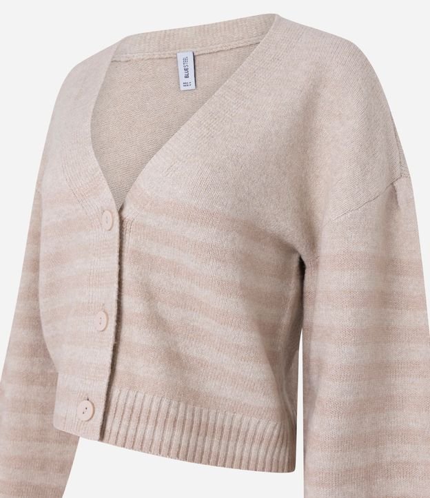 Cardigan en Punto Listrado con Escote V 6