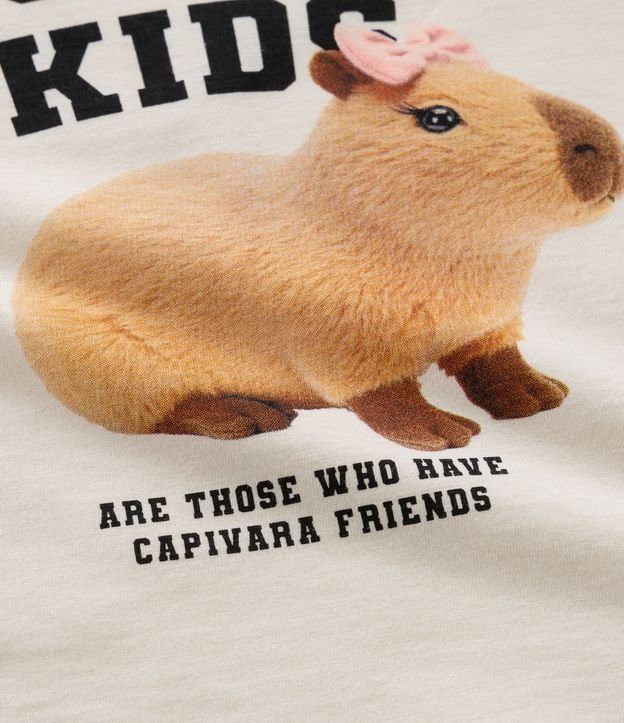 Remera Infantil con Estampa de Carpincho Realista  - Talle 1 a 6 años 4