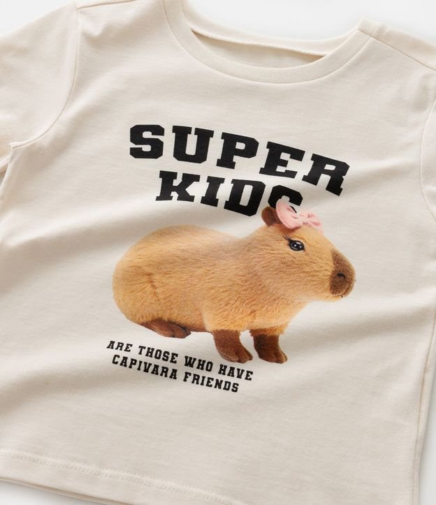 Remera Infantil con Estampa de Carpincho Realista  - Talle 1 a 6 años 5