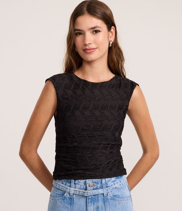Blusa Texturizada con Abertura en la Espalda 3