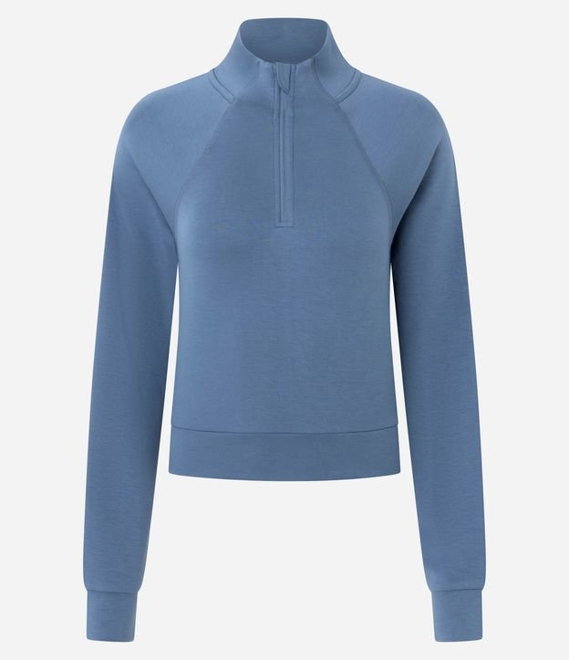 Saco Cerrado Half Cremallera en Modal con Recortes 1