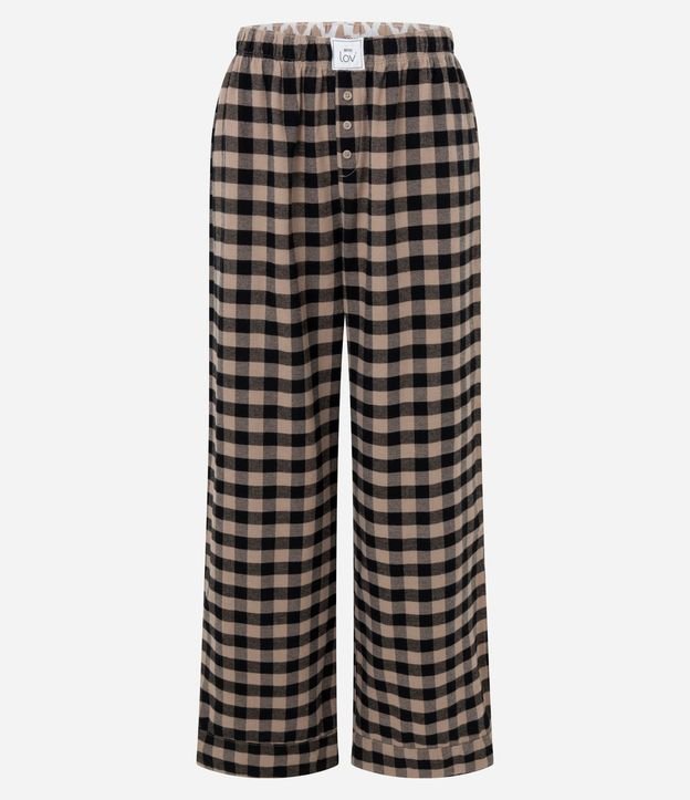 Pantalón de Pijama en Franela de Cuadros 5