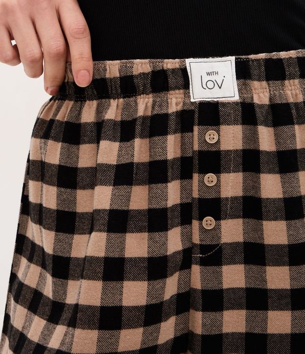 Pantalón de Pijama en Franela de Cuadros 3