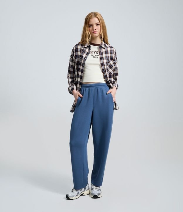 Pantalón en Modal con Cintura Elástica y Lazo