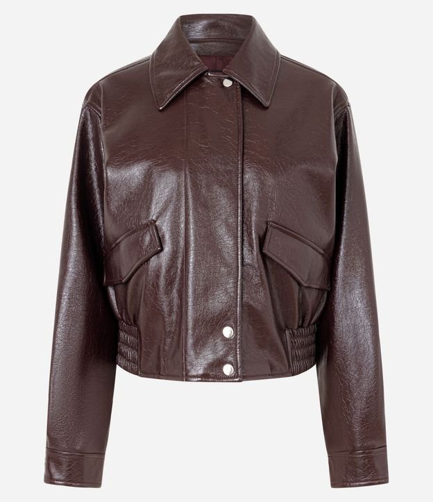 Campera Bomber en PU con Elástico en el Ruedo 6