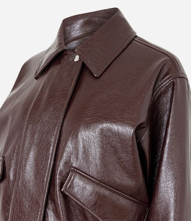 Campera Bomber en PU con Elástico en el Ruedo 7