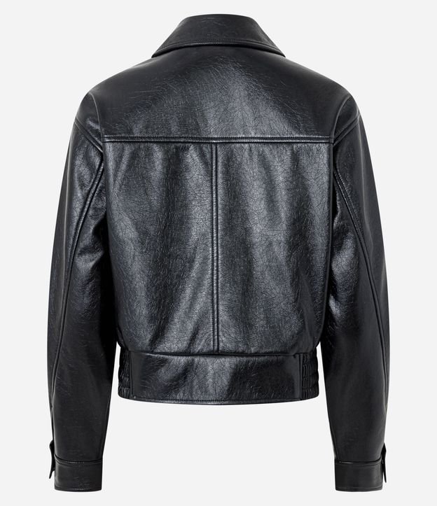 Campera Bomber en PU con Elástico en el Ruedo 7