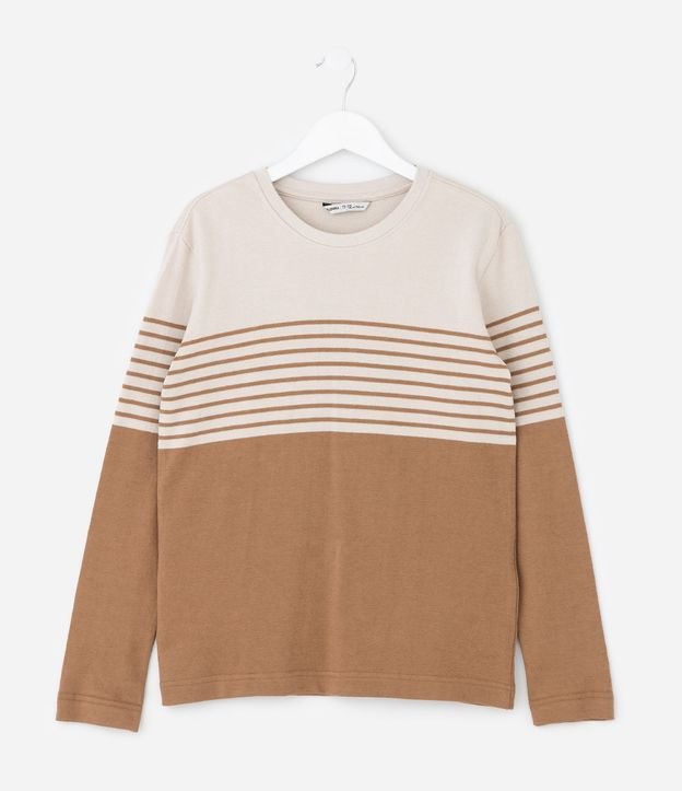 Remera Infantil con Rayas y Bloque de Color – Talle 5 a 14 años 2