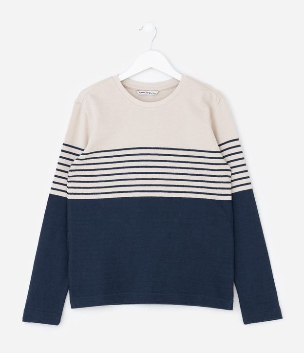 Remera Infantil con Rayas y Bloque de Color – Talle 5 a 14 años 2