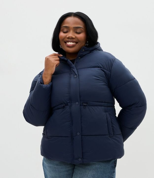 Campera Pesada Acolchonada con Capucha y Regulador Curve & Plus Size 1