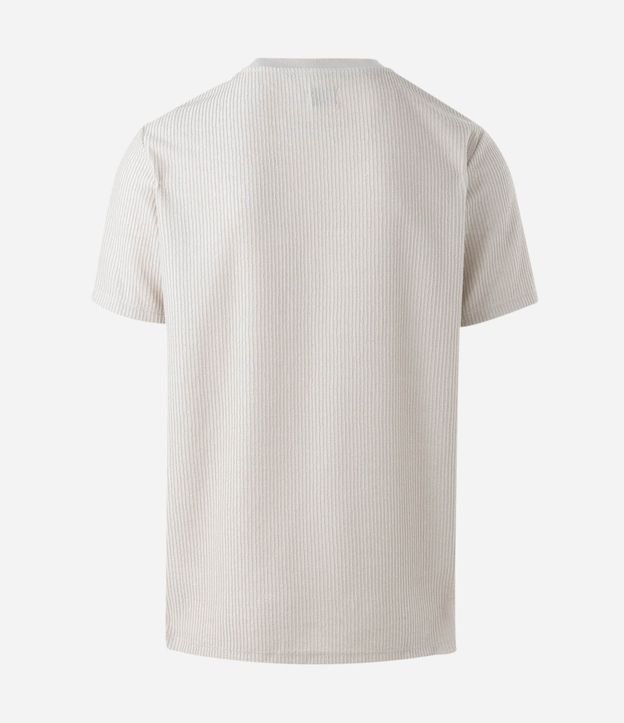 Remera en Algodón Acanalada con Cuello Redondo 5