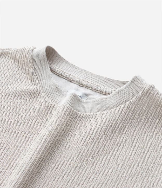 Remera en Algodón Acanalada con Cuello Redondo 7