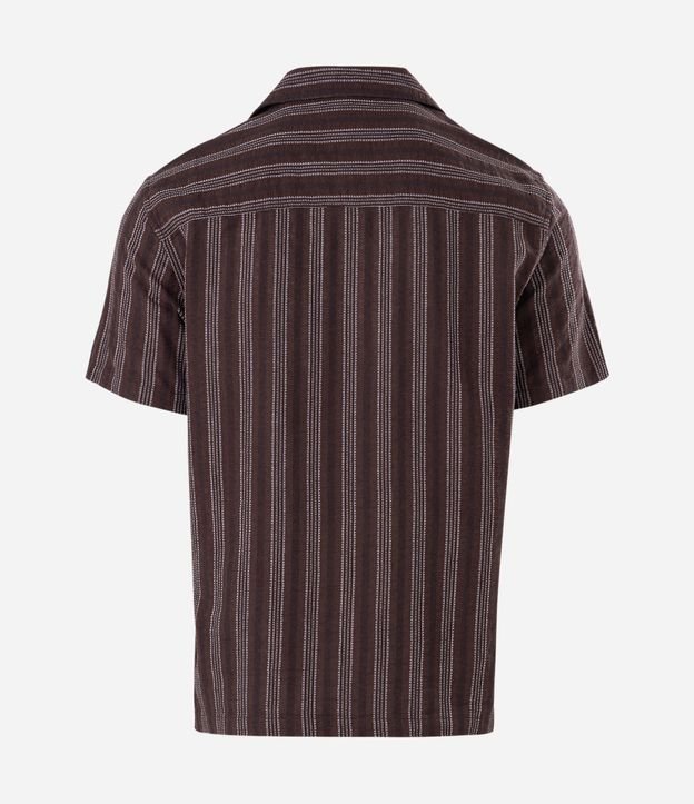 Camisa Manga Corta Jacquard con Raya y Textura 6