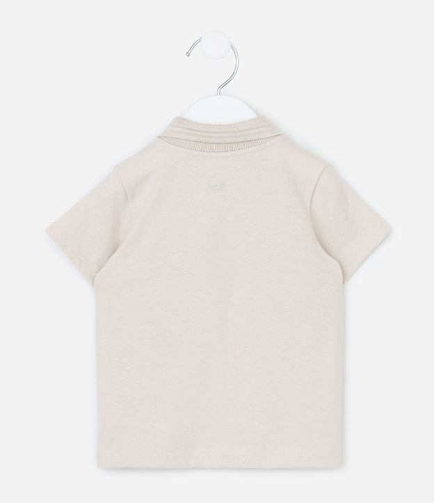 Remera Polo Infantil en Piquet Texturizado - Talle RN a 18 Meses 3