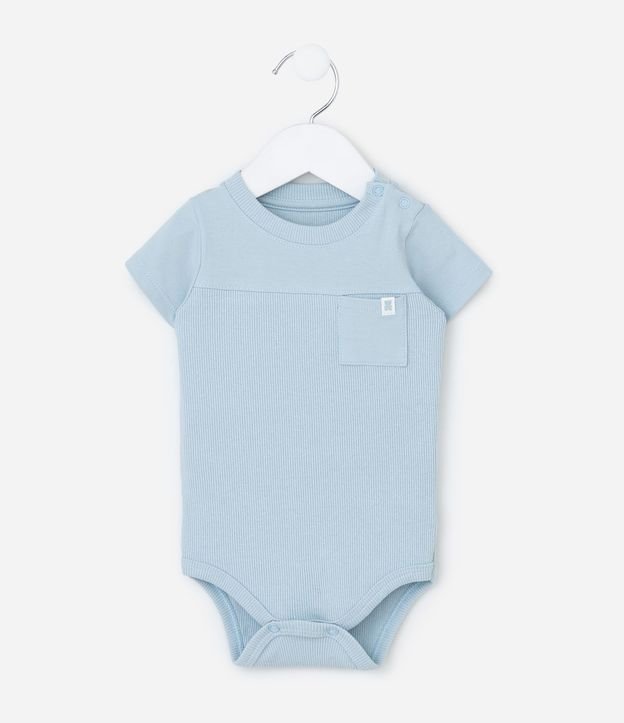 Body Infantil Texturizado con Pequeño Bolsillo - Talle RN a 18 Meses