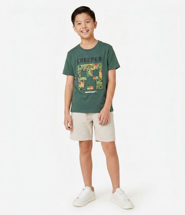 Remera Infantil con Estampado en Alto Relieve Minecraft – Talle 5 a 14 años