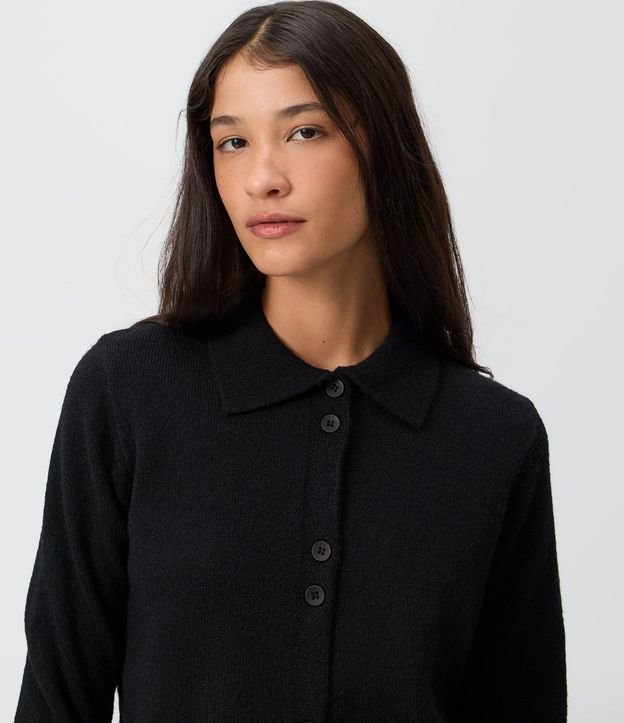 Saco en Tricot con Cuello Polo 3