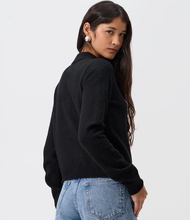 Saco en Tricot con Cuello Polo 4