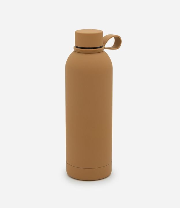 Botella Térmica en Metal con Textura Gomosa